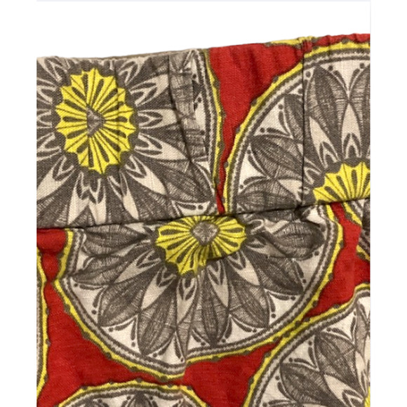 Orange-Red FLORAL Medallion Pattern Skirt - Banana Republic - Size M - Picture 4 of 6